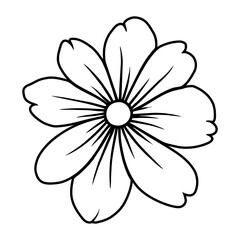 Hand drawn simple flower illustration