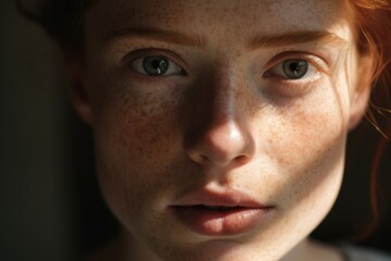 Obraz premium Close up portrait of a natural beauty woman