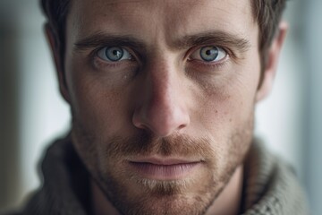 Obraz premium Close up portrait of a natural beauty man