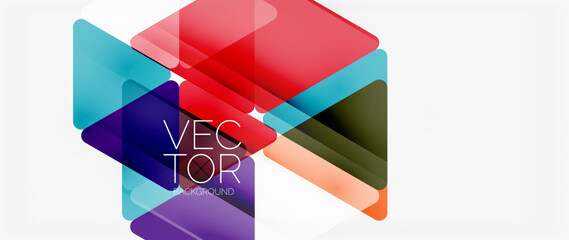 Abstract background. Color transparent triangles in mosaic style with shadow lines. Design for website headers, social media posts, digital art displays, presentations, branding elements, wallpapers