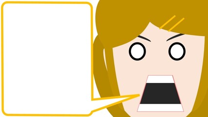 おこるイラスト(ふきだし)