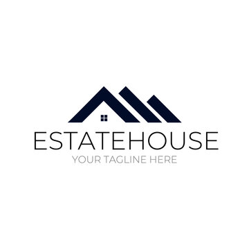 Estate House logo design 2024 new logo design template fully editable