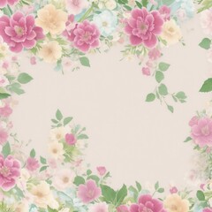 Obraz na płótnie Canvas Spring Floral Medley Digital Paper Background