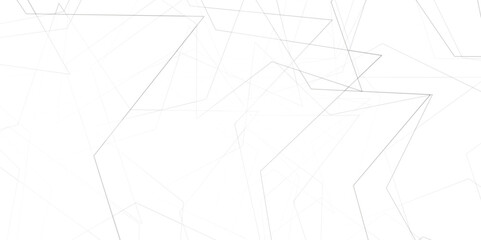 Abstract minimal geometric white and gray light background design. white paper transparent material in triangle technology and square shapes in random geometric pattern