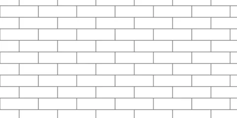 Foto op Plexiglas White brick background texture. White brick pattern and white background wall brick.  © Alibuss