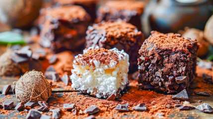 Anzac Biscuits, Biscuits made with oats, coconut, flour, sugar and butter, traditionally associated with Anzac Day (25 April) to honor Australian soldiers, food concept, generative ai