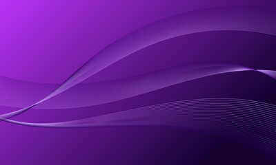 purple lines wave curve with gradient abstract background
