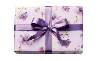 Genuine Snapshot of Paper Gift Wrap in White Setting Isolated on Transparent Background PNG.