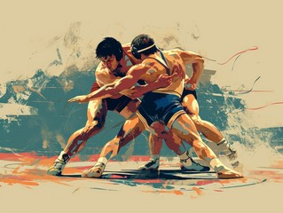 Bloomcore Wrestlers: Paris 2024's Vibrant Athletic Ballet