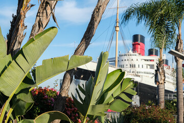 World famous tourist destination and historic ocean liner cruiseship cruise museum ship hotel in...