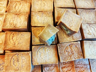 Aleppo soap on sale at the Grand Bazaar in Istanbul