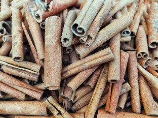 cinnamon for sale in the spice market