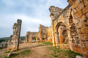 Amazing views from Kanlıdivane (ancient Canytelis), which is an ancient city situated around a big sinkhole in Mersin, Turkey.