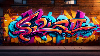 graffiti art wall painting , colorful urban graffiti, city with graffiti, abstract graffiti background