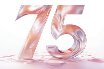The Number 75 - obrazy, fototapety, plakaty