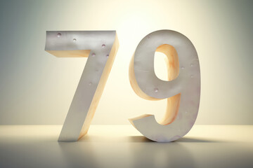 The Number Seventy-Nine 79 - obrazy, fototapety, plakaty