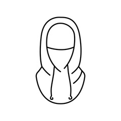 Balaclava flat element. Winter clothes. Vector isolated sign.