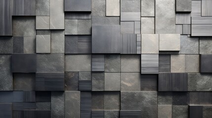 A Monochrome Wall of Squares