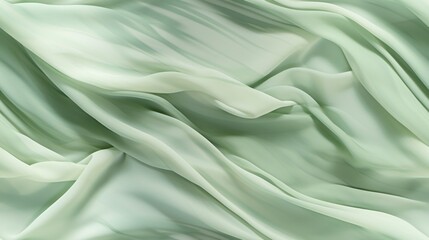 Fototapeta premium a close up view of a green and white fabric with a wavy design on the top and bottom of the fabric.