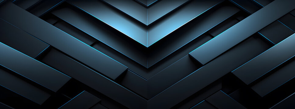 3d Geometric Abstract Black Background