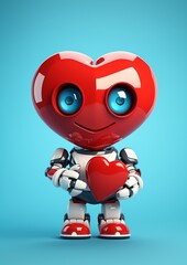 robot with heart