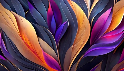 Close-up of Capturing the Seamless Integration of Abstract Blossoming Floral Elements