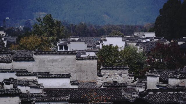 Anhui, Mount Huangshan, Xidi Hongcun, Anhui architecture, Chinese style, ancestral temple, memorial&nbsp;archway, horse head wall, small green tile
