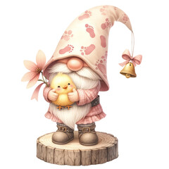 Cute Gnome Easter Day Clipart Illustration