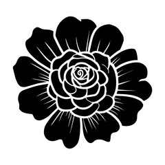 Hand drawn simple flower illustration