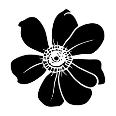 Hand drawn simple flower illustration