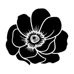 Hand drawn simple flower illustration