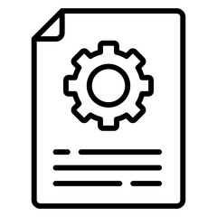 Document Settings Icon Element For Design