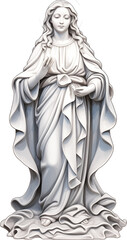 Fototapeta na wymiar A Beautiful Image of the Virgin Mary Statue