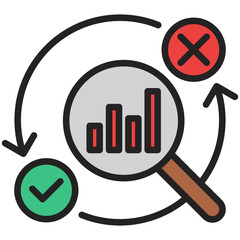 Decision analysis icon