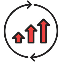 Continuous improvement icon