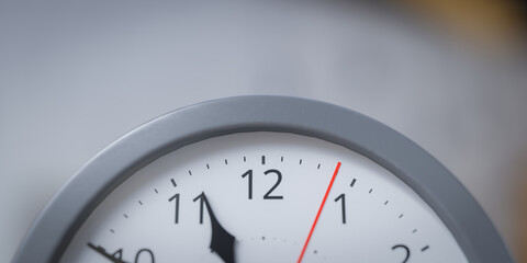 Close-up background of the 12 o'clock part of the clock, 3d rendering