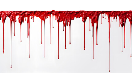 Dripping blood on white background