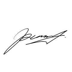 Letter P abstract signature idea. Handwritten vector illustration with alpha channel.