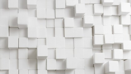 random islands of large white cube boxes block background wallpaper banner with copy space