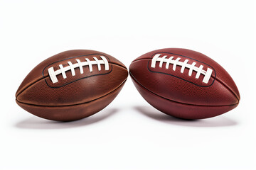 american football isolated on white