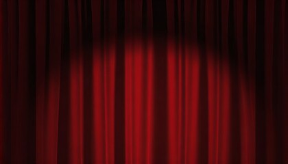 red stage curtain background