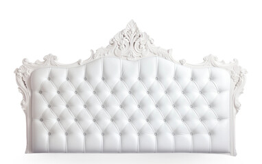 Authentic Image of a Headboard on a Pristine White Backdrop Isolated on Transparent Background PNG.