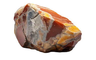 Authentic Image of Jasper Stone on a Pristine White Backdrop Isolated on Transparent Background PNG.
