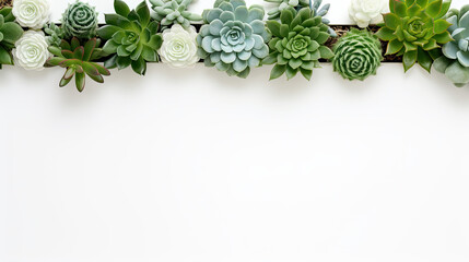 Minimalist Modern Banner with Succulent Plants
