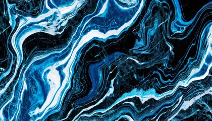blue and black marble texture background abstract design 4k wallpaper ai