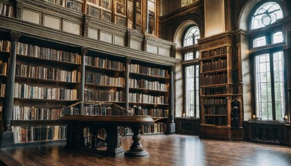 majestic library full of books