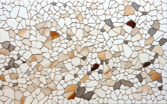 Capturing the Artistic Essence of Mosaic Tiles in a Breathtaking Photograph Isolated on Transparent Background.