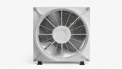 new industrial ventilation fan unit isolated on white 3d rendering