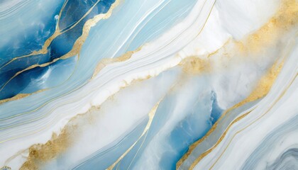 abstract luxury marble background digital art marbling texture blue gold and white colors