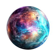 Obraz na płótnie Canvas Galaxy planet isolated on transparent background. PNG file, cut out